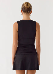 Cherry Sky Mini Dress Black
