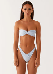 Delta Bandeau Bikini Top Blue