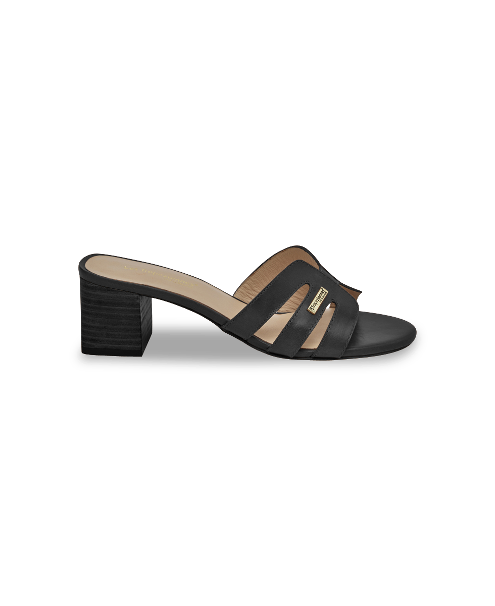 Livia Heeled Mules - Black