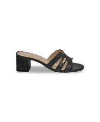 Livia Heeled Mules - Black