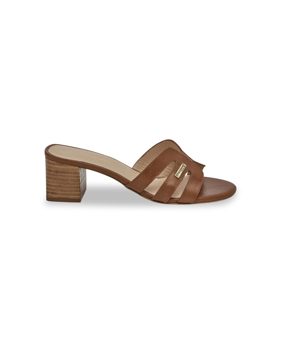 Livia Heeled Mules - Tan
