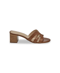 Livia Heeled Mules - Tan