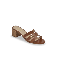 Livia Heeled Mules - Tan