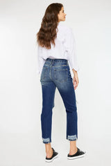 Hazel Blues® |  Kancan High Rise Distressed Mom Fit Jeans
