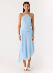 Becerra Chiffon Midi Dress Blue