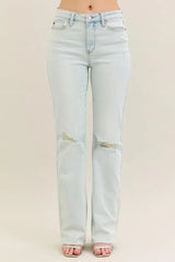 Hazel Blues® | Judy Blue Destroy & Fray Hem Bootcut Jeans