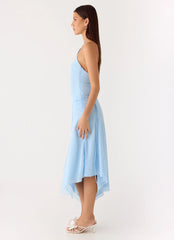 Becerra Chiffon Midi Dress Blue