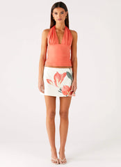 Avena Halter Top Coral