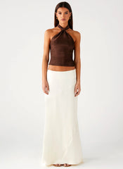 Chandra Maxi Skirt Ivory