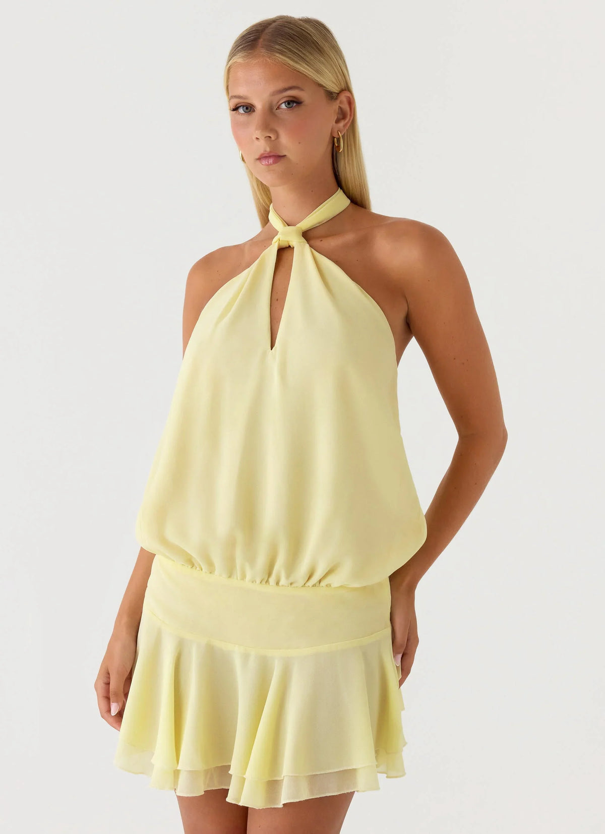 Beginning Mini Dress Butter Yellow