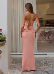 Adara Corset Maxi Dress Peach