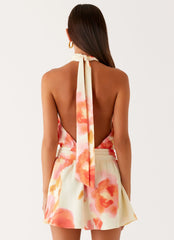Diablo Backless Mini Dress Mimosa Blossom