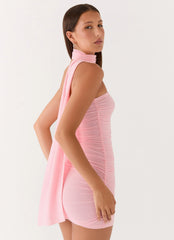 Breaking News Micro Mini Dress Pink