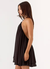 Alicelle Halter Mini Dress Chocolate