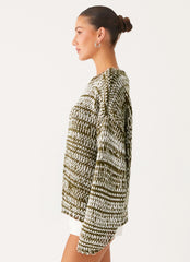 Darla Oversized Knit Jumper Khaki
