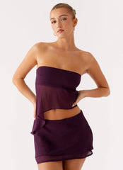 Caleb Mini Skirt Plum