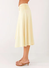 Brisa Midi Skirt Butter