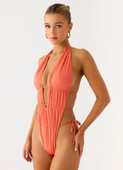 Dandara Cut Out Swimsuit Orange