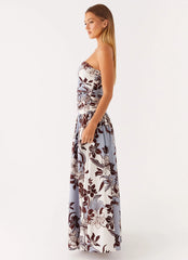 Carmel Maxi Dress Bluewood Blossom