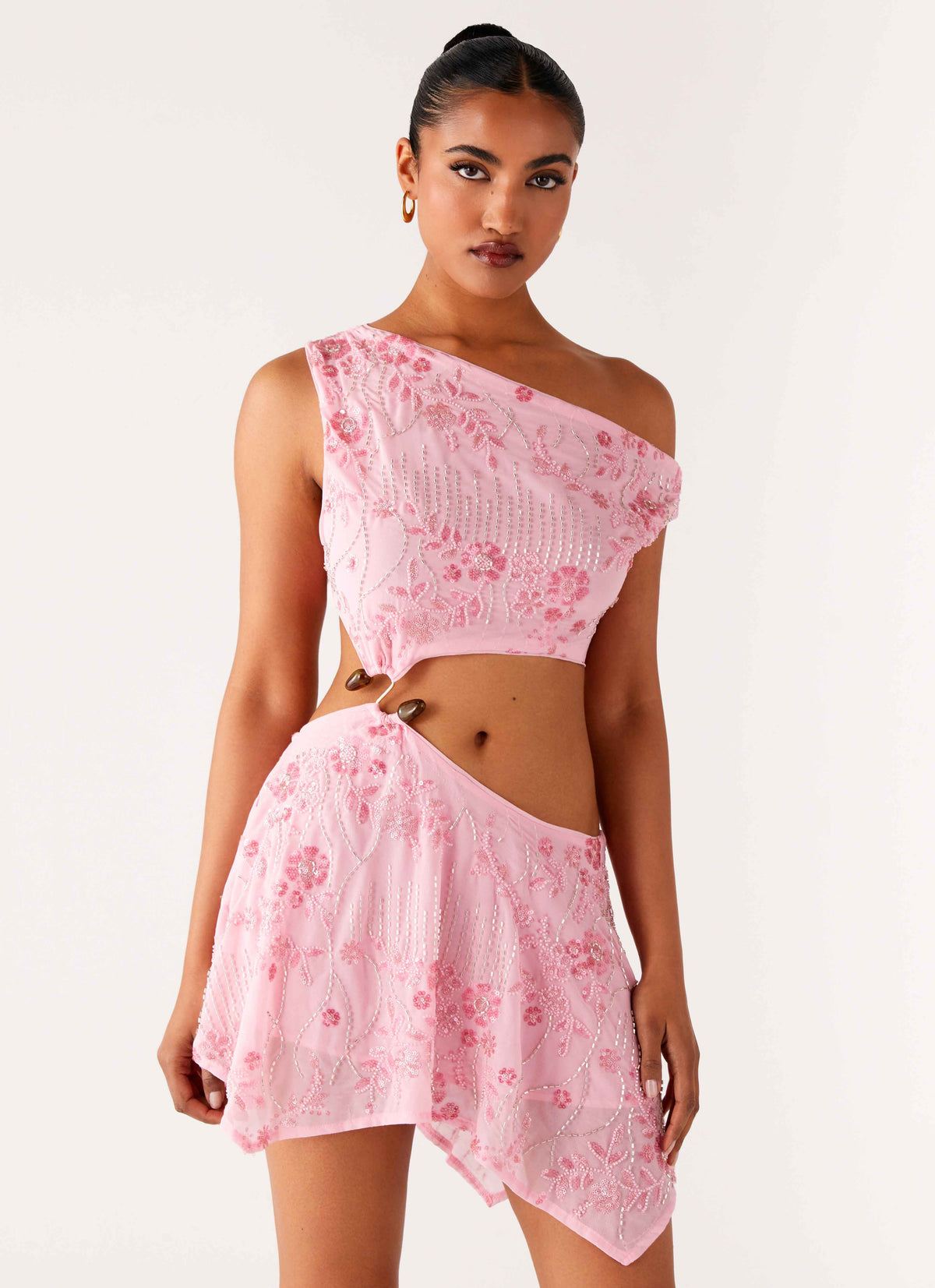 Aletta Sequin Mini Dress Pink