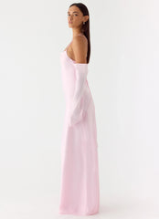 Breathe Me Long Sleeve Maxi Dress Baby Pink