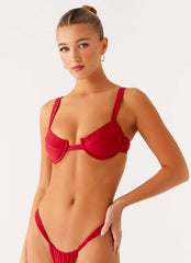 Airlie Balconette Bikini Top Deep Red