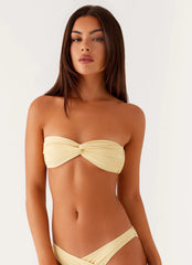 Delta Bandeau Bikini Top Lemon