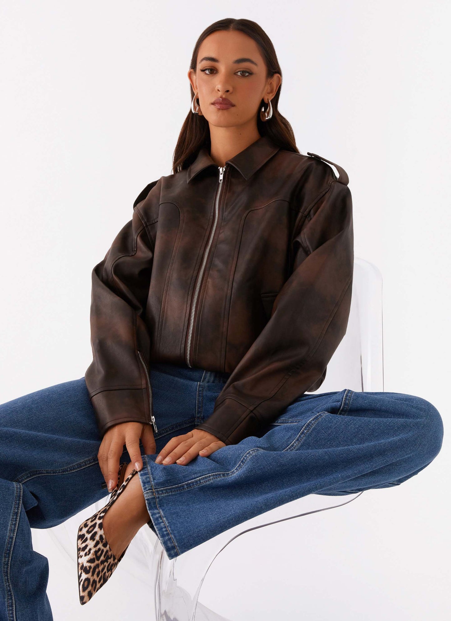 Chicago Bomber Jacket Chocolate