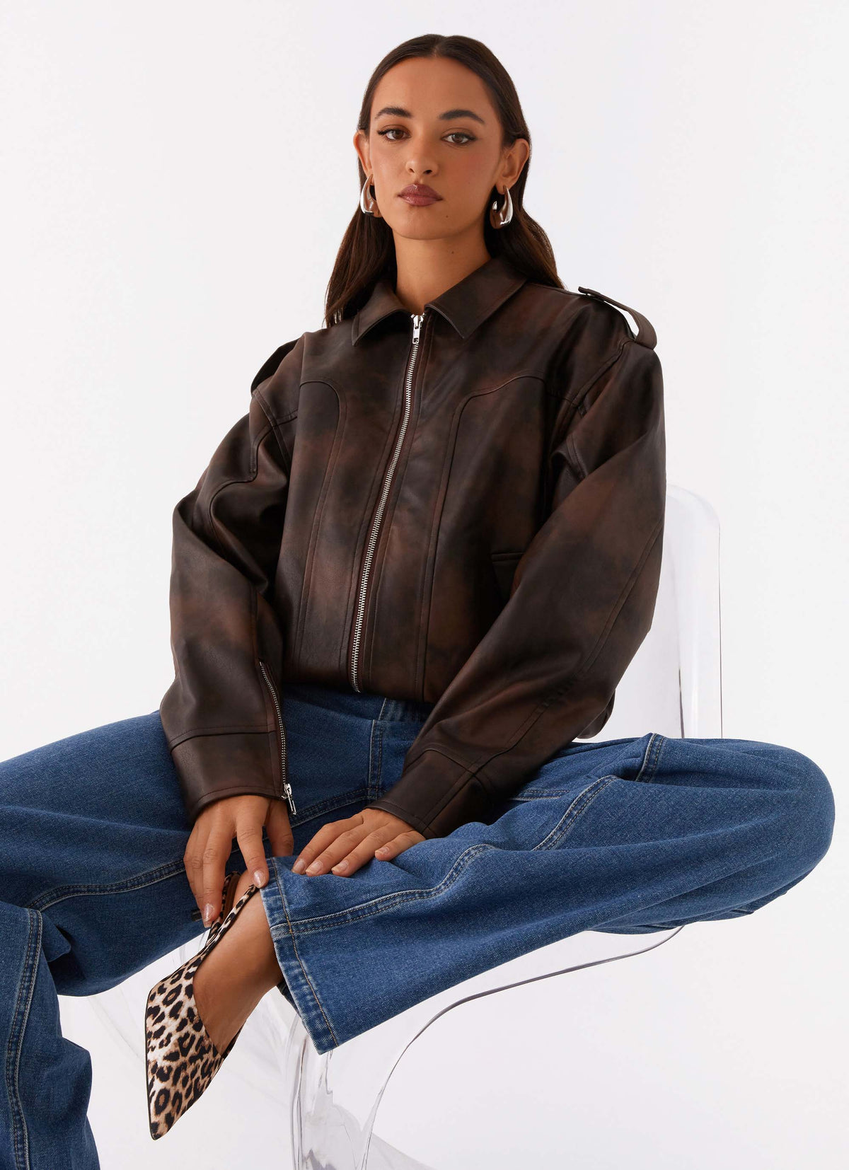 Chicago Bomber Jacket Chocolate