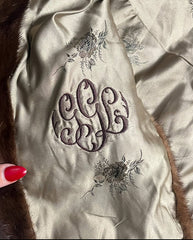 50s chestnut brown stole | one size