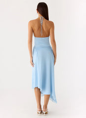Becerra Chiffon Midi Dress Blue