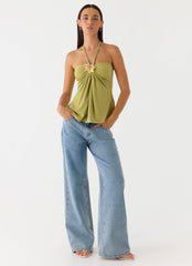 Aesha Low Rise Denim Jeans Light Denim