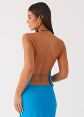 Another Life Halter Top Turquoise