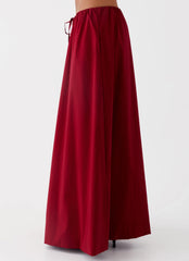 Cheryl Maxi Skirt Cherry Red