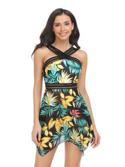 Hazel Blues® |  Cutout Printed Two-Piece Swim Set