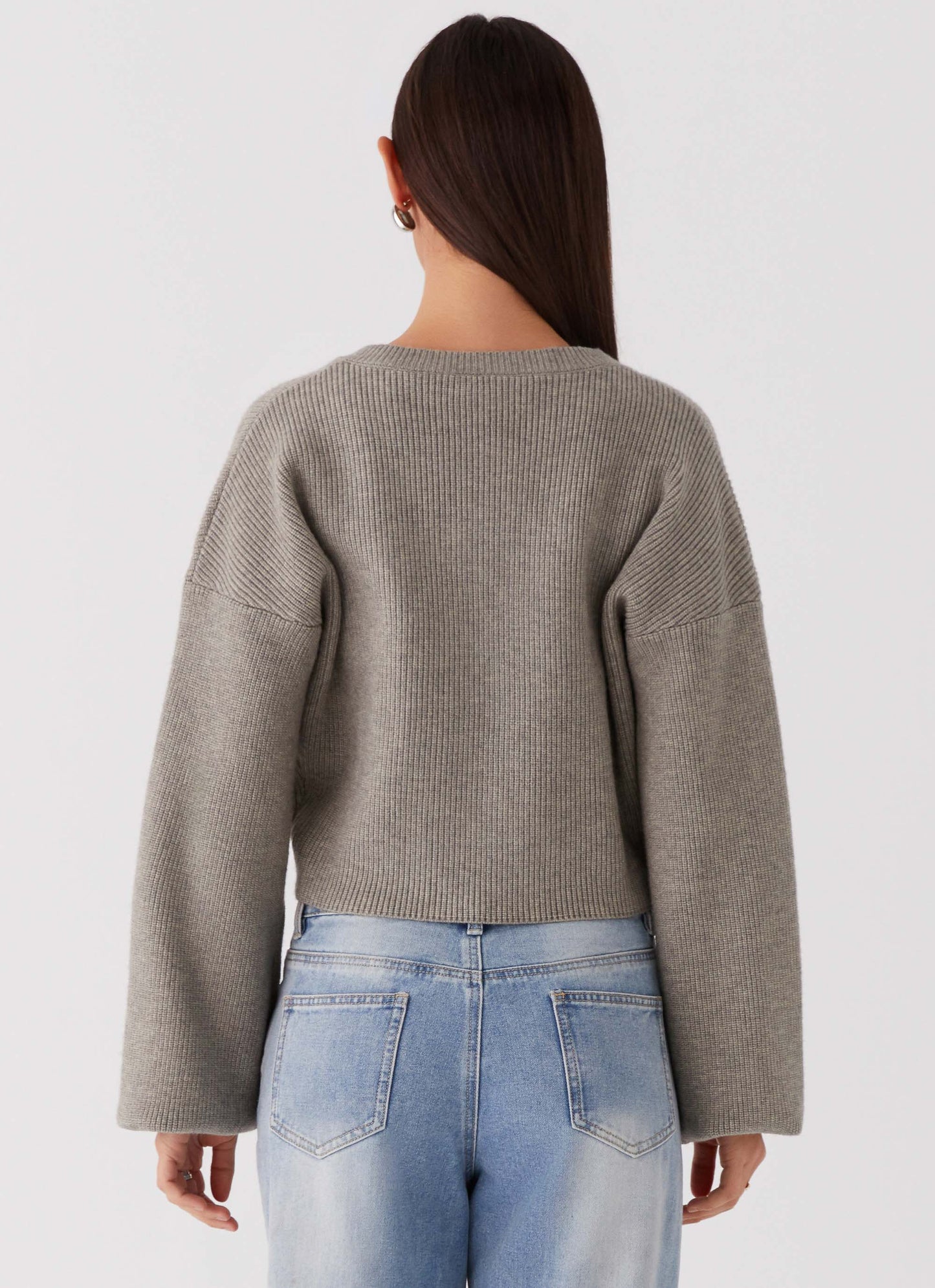 Daphne Knit Cardigan Light Grey