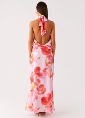 Diablo Backless Maxi Dress Blushing Blossom