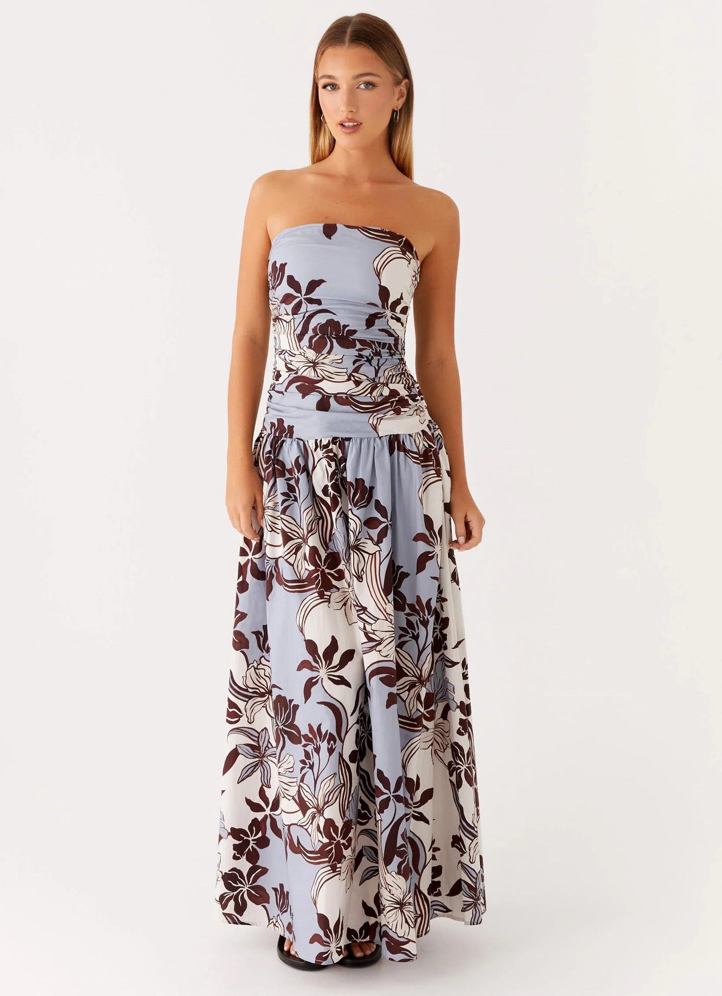 Carmel Maxi Dress Bluewood Blossom