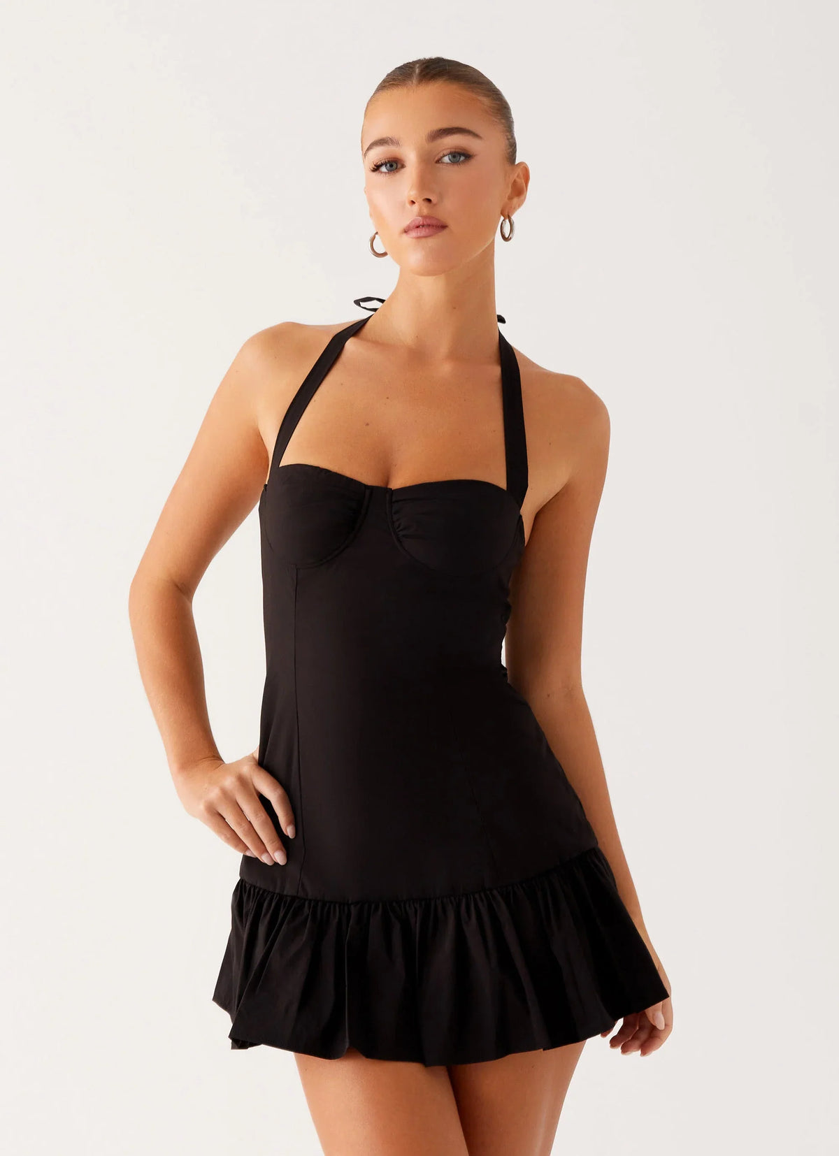 Cheryl Bustier Mini Dress Black