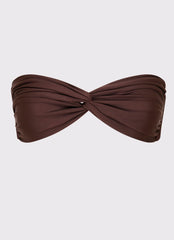 Delta Bandeau Bikini Top Brown