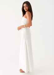 Cerisa Linen Maxi Dress White