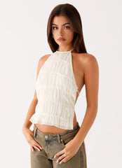 Bennie Halter Top Ivory
