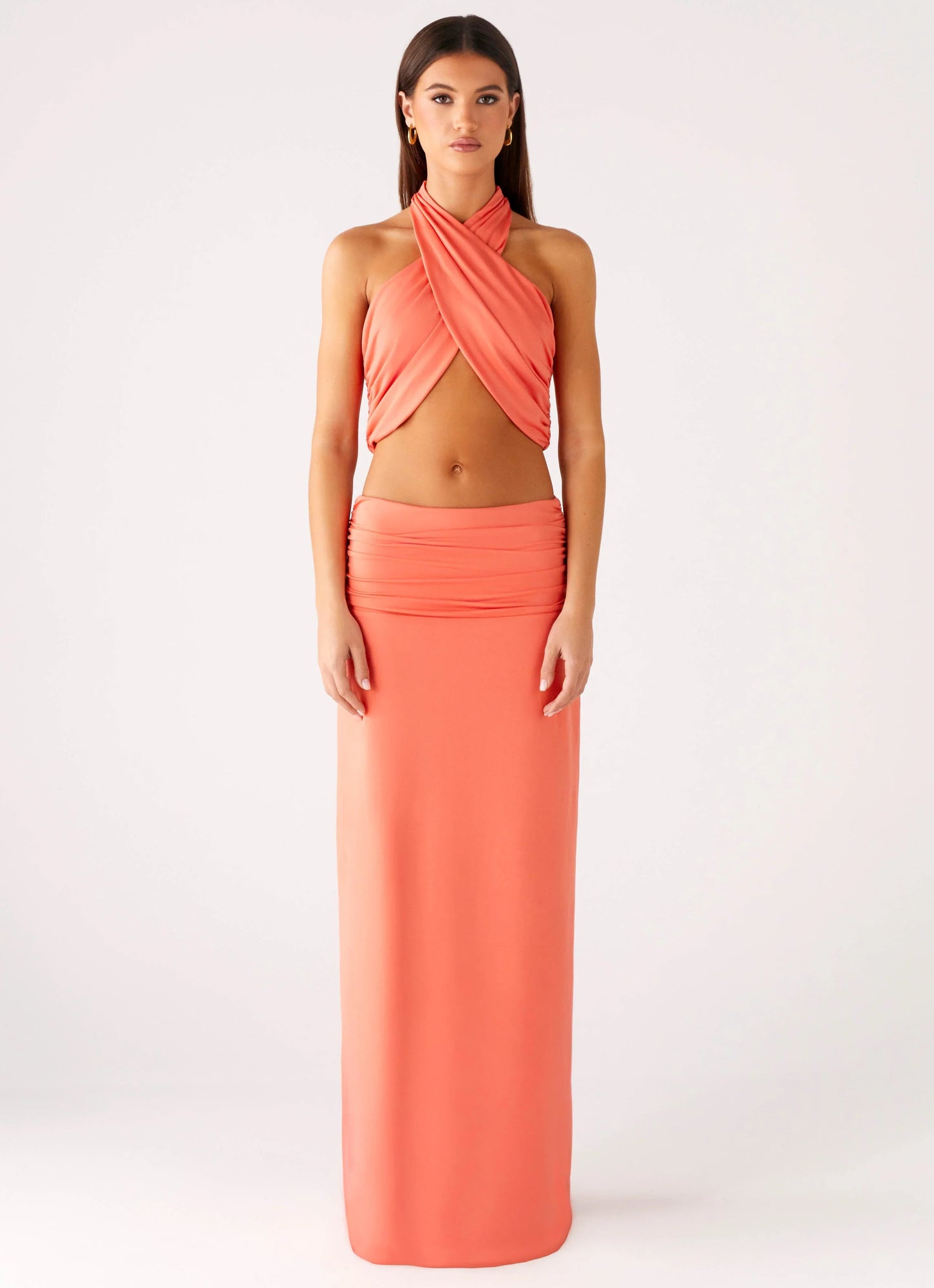Coletta Wrap Top Coral