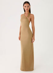 Cassira Shimmer Maxi Dress Shimmer Gold