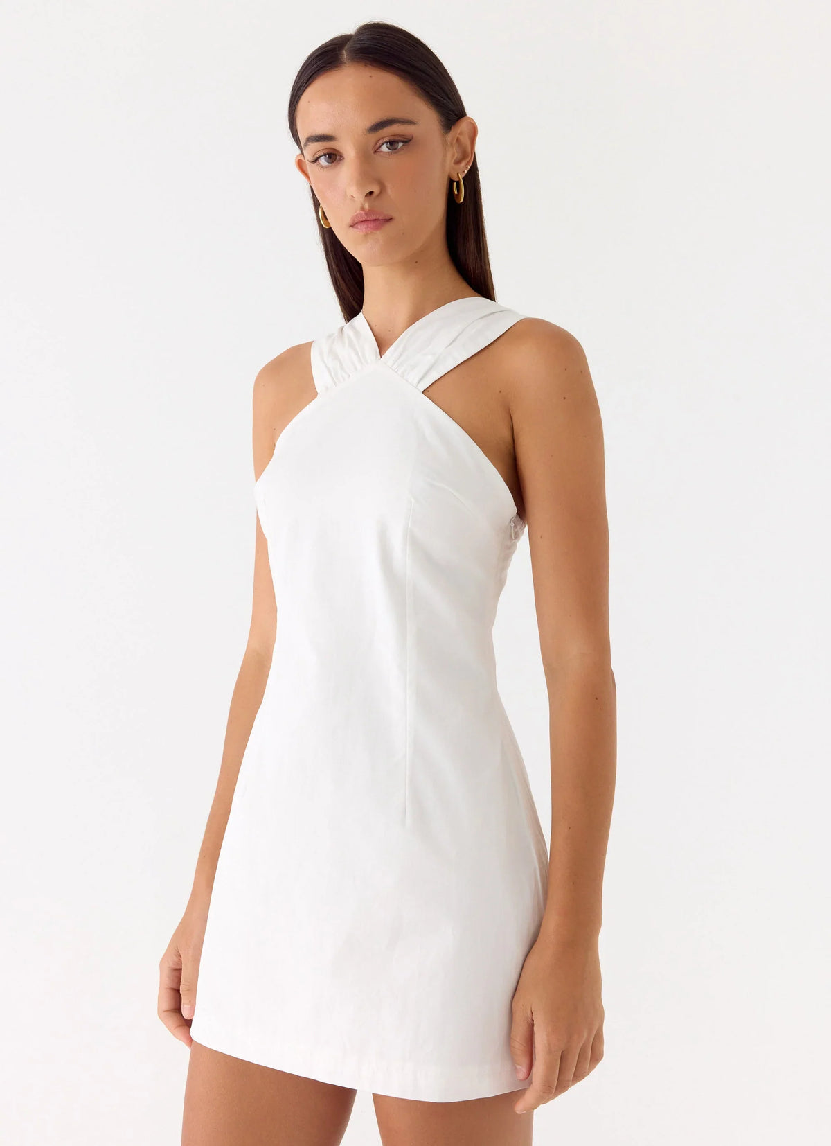 Be My Baby Mini Dress White