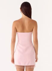 Arista Strapless Mini Dress Pink
