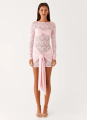 Consie Long Sleeve Mini Dress Pink