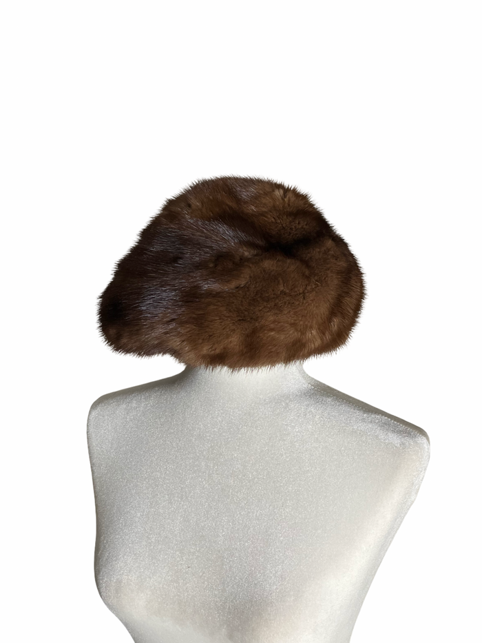 60s mink ski cap | size S