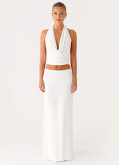 Ashi Cowl Top White