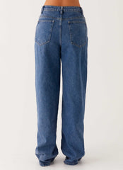 Back Again Straight Leg Denim Jeans True Blue